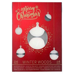 Christmas Geurthelicht - Tealights - Tea lights 24 pieces - Winter forest
