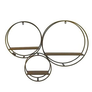 Rack mur - industriel - métal - 89x15x69cm - Round - Bronze