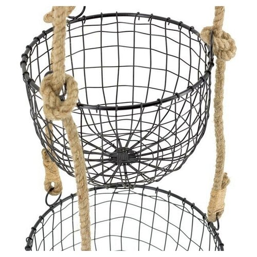 Wire basket with rope 3 -layer - 26 x 126 cm