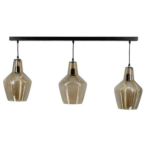 Lampe suspendue 3 Caps 100 x 133 cm - noir / argent