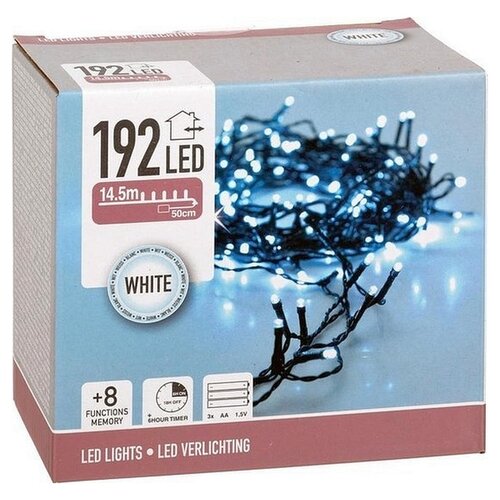 Éclairage de Noël / Éclairage LED 15 mètres - 192 LED - Sur batterie