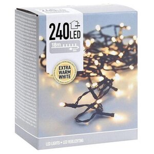 Luci di Natale 18 metri 240 LED - Illuminazione LED Bianco Extra Caldo