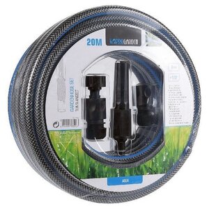 Pro Garden Pro Garden Gartenschlauchset mit Anschluss 20 Meter | PVC | Blau/Grau | 4-teilig