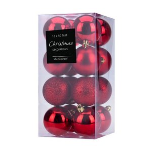 Palla di Natale rossa 16 x 50 mm