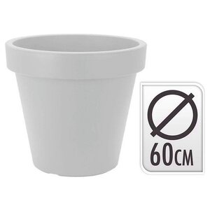 Maceta de plástico redonda 60cm blanca