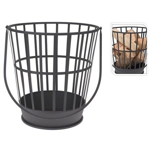 Metal fire pit with handle | Ø38 cm | Black