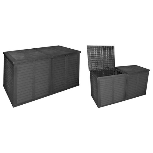 Cushion box / storage box / storage box for, among other things, garden cushions 750l - 155 x 66 x 80 cm - Black