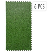 Schwimmbecken-Bodenmatte - Fliesen - 40 x 40 cm - Grasdruck - 6 Stück