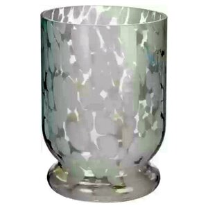 Tea light holder of glass 14 x 21 cm - White