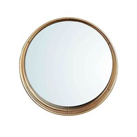 PTMD Blerina Round Mirror - 60 x 15.5 x 60 cm - Iron - Gold