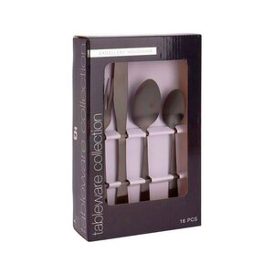 Cutlery set 16 -piece stainless steel - Black