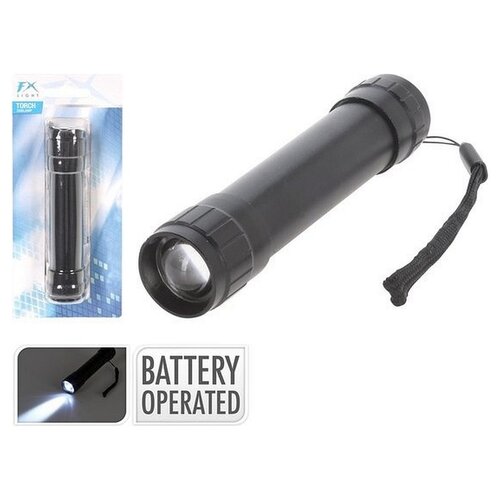 Flashlight aluminum black 28 mm