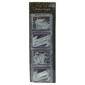 Christmas boom hooks silver - 300 pieces of Christmas ball hooks