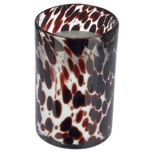 Glass candle - Brown - ⌀15 cm