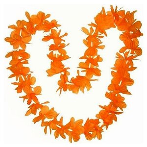 Set of 8x pieces orange hawaii flowers wreath sling