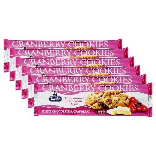 Merba Voordeelverpakking Snoepgoed - 6 verpakkingen Merba Cranberry Cookies á 200 gram