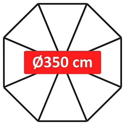 Lesliliving Zweefparasol VirgoFlex Grijs Ø350 cm - inclusief kruisvoet