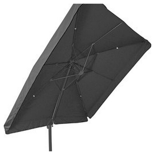 Lesliliving Parasol flottant Vierge Gray 300 x 300 cm - y compris le pied de parasol lourd