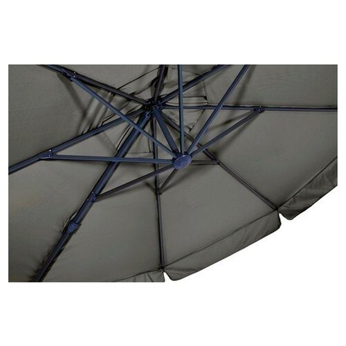 Lesliliving Zweefparasol Virgo Grijs Ø350 cm - inclusief zware parasolvoet