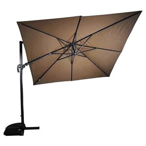 Lesliliving Floating parasol Virgoflex Taupe 300 x 300 cm - Including heavy parasol foot