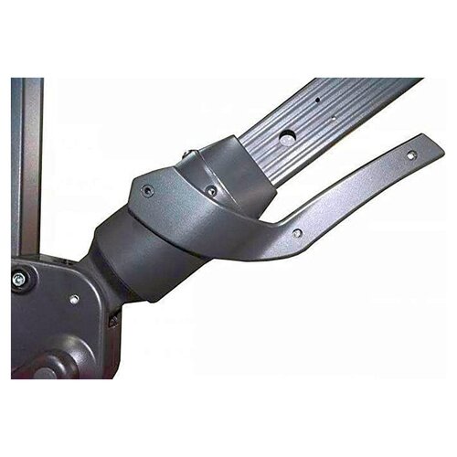 Lesliliving Parasol ogrodowy VirgoFlex Taupe 300 x 300 cm z wysięgnikiem – w zestawie solidna podstawa