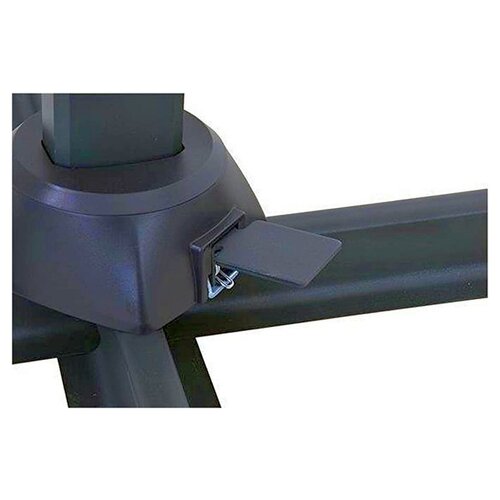 Lesliliving Parasol ogrodowy VirgoFlex Taupe 300 x 300 cm z wysięgnikiem – w zestawie solidna podstawa