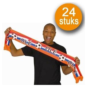 Orangefarbene Dekoration | 24 Stück Oranger Schal Niederländische Nationalmannschaft Weltmeisterschaft 2022