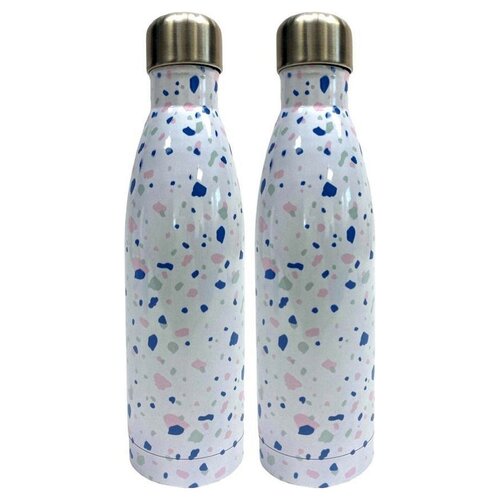 2 pièces en acier inoxydable bouteille 500 ml de confettis