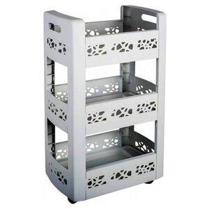 Kitchen Trolly with 3 levels - Storage cart with wheels - Gray