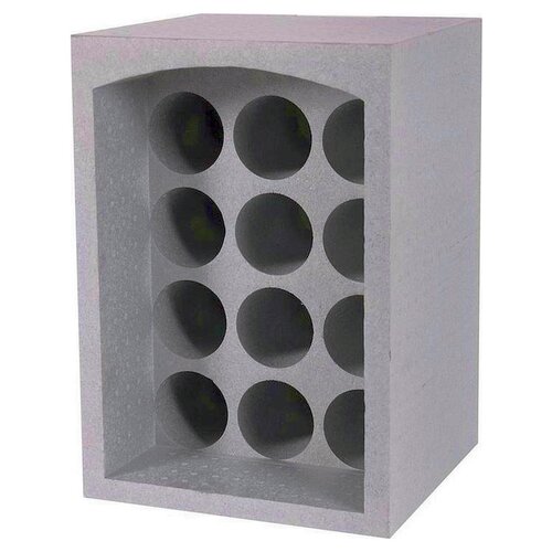 Bottles rack for 12 bottles - Insulating - Light polystyrene - Stackable - 35x50x 29.5cm - Max 40kg