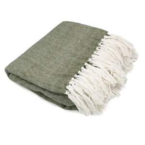 Sizo Handmade Sizo Ręcznie robiona krata Madras 130 x 170 cm - Oliwkowa Sizo Handmade Sizo Ręcznie robiona krata Madras 130 x 170 cm - Oliwkowa