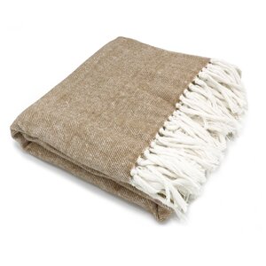 Sizo Handmade Sizo Plaid Madras hecho a mano 130 x 170 cm - Natural