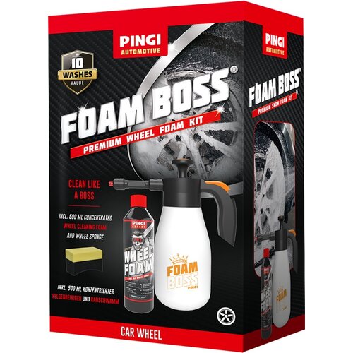 Pingi Automotive Premium Wheel Mousse Kit de nettoyage 500 ml, y compris le pistolet à pulvérisation