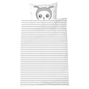 Luckyboysunday Funda nórdica Luckyboysunday Nulle 140 x 100 cm Blanco/Gris Luckyboysunday Funda nórdica Luckyboysunday Nulle 140 x 100 cm Blanco/Gris