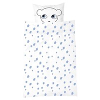 Luckyboysunday Coup de couette souris 140 x 200 cm blanc / bleu