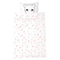 Luckyboysunday Coup de couette souris 140 x 200 cm blanc / rose