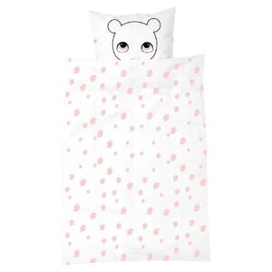 Luckyboysunday Luckyboysunday Duvet cover Mouse 140 x 200 cm White/Pink