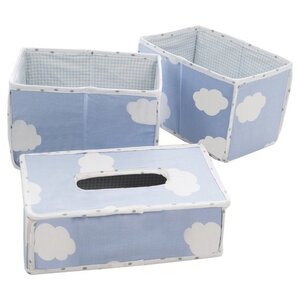 Roba Roba Opbergmandenset Little Clouds 20 cm Polyester Blauw