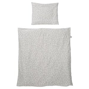 Roba Pościel Roba Miffy Junior 80 x 80 cm, bawełniana, szara, 2 sztuki