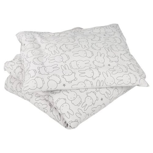 Roba Roba Bedtextiel Miffy Junior 80 x 80 cm Coton Gray 2 pièces