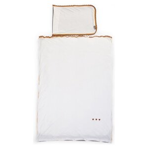 Hildhome - Down cover + pillowcase - 100x140 cm - Jersey - Crochet ecru