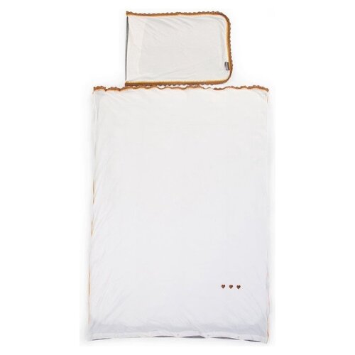 Hildhome - Down cover + pillowcase - 100x140 cm - Jersey - Crochet ecru