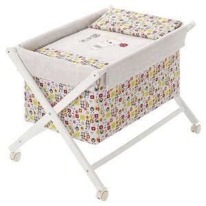 Interbaby Berceau interbaby ours junior 90 x 72 cm Bois / coton blanc