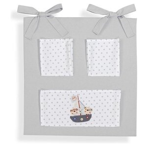 Interbaby Interbaby Organizer Pirate Junior 61 x 58 cm Cotton Gray