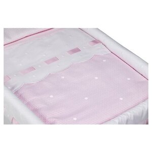 Don Algodon Couverture de berceau de don algodon zoe 70 x 45 cm rose en coton / blanc