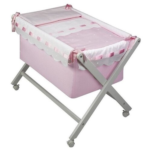 Don Algodon Don Algodon Crib cover Zoe 70 x 45 cm Cotton Pink/White