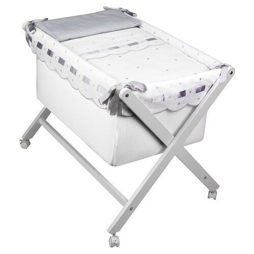 Don Algodon Don Algodon Crib cover Zoe 70 x 45 cm Cotton White/Gray