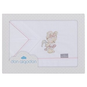 Don Algodon Don Algodon Crib for Claudia Junior Cotton White/Pink 3-piece