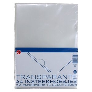 10 morceaux de couvertures d'insertion A4 | Transparent