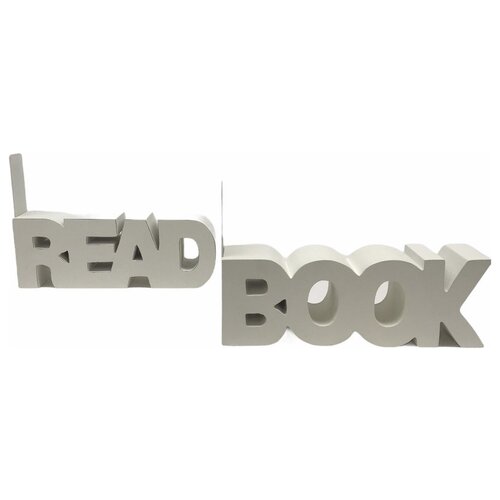 Book stand/Bookkeeper with text | Read Book | White